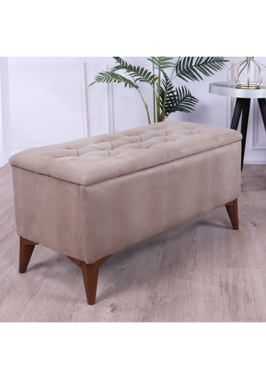 Zümre Sandıklı Puf Açık Kahve Yatak Odası Ayak Ucu Oturma Odası Antre Açık Kahve