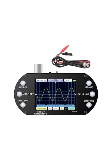 Mufunye Taşınabilir Osiloskop - 500khz Analog Bant Genişliği, 2.5mhz Örnekleme Hızı, 17 Dalga Formu Ölçümü