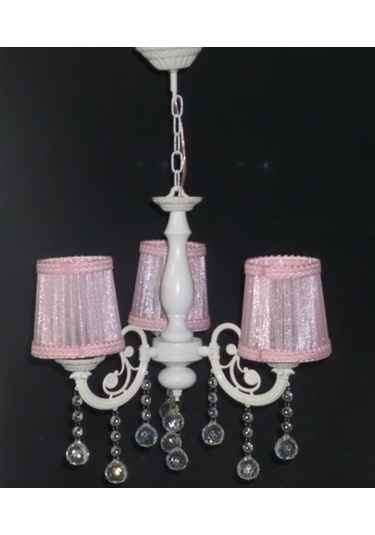 Pembe Başlıklı 3 Lü Avize