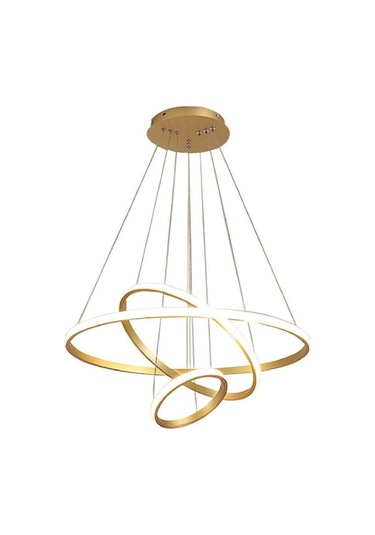 Gold / Render / 80-60-40 Cm / 3 Renk Işık / Sarkıt Avize Gold Sarı