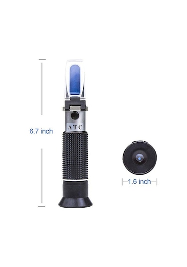Jms Ketotek El Atc Refraktometre Alkol 0-25% 0-40% Brix Şeker Üzüm Suyu Konsantrasyon Ölçer