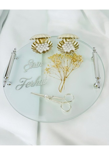 Radiant Söz Tepsisi Ve Nişan Tepsisi Seti Bronz Bronz