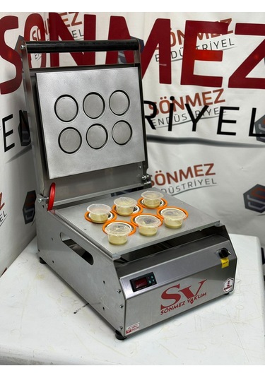 Sönmez Vakum 70 Mm Sos Kabı Yapıştırma Kapatma Makinesi Dürüm Sosu Paketleme Makinası