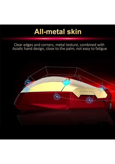 Kablosuz Fare 2.4g Nano Alıcı Usb Kablosuz Fareler 3 Ayarlanabilir Dpı Seviyesi 6 Düğme Altın Diğer