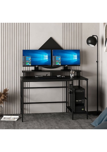 Minarmobilya Minar Greta Çalışma Masası Modül2 - Mat Siyah