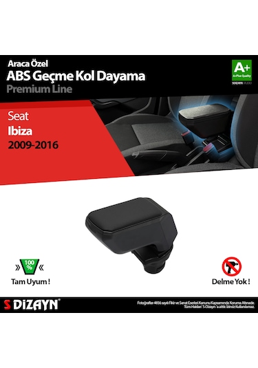 S-dizayn Seat Ibiza Kol Dayama Kolçak Geçmeli Abs Siyah 2009-2016 A+kalite
