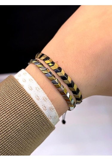 Nursaat 2 Lİ Unisex Ok Seri Spor Yeni Tasarım Makrome Örgülü Ayarlanabilir Bileklik Çok Renkli