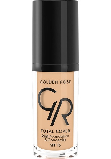 Golden Rose Total Cover 2 In 1 Fondöten ve Kapatıcı No:3 Almond 30 ML