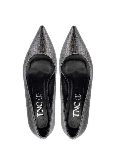 Tamer Tanca Kadın Hakiki Deri Antrasit Stiletto Ayakkabı 886 01 Bn Ayk Sk24-25 Antrasıt Fsly Bsk Antrasit