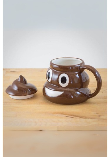 Büro Ev Ofis Hediyesi İçin 300ml Kaka Poo Emoji Figürlü Kupa Bardak