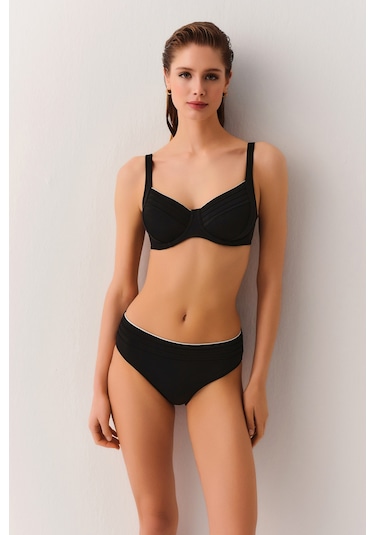 Suwen Biyeli Balenli Toparlayıcı Bikini Üst Sbn25994012 Siyah