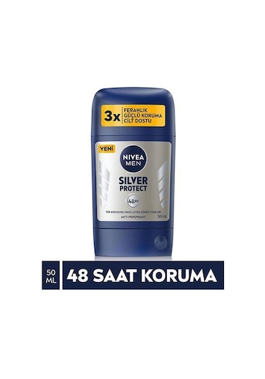 Nivea Men Silver Protect Erkek Stick Deodorant 3 x 50 ML
