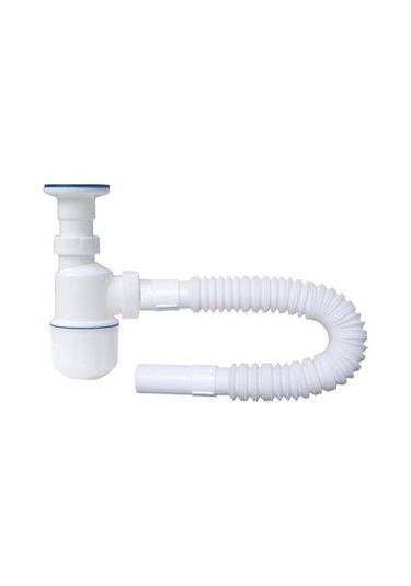 Özbest Taslı Körüklü Lavabo Sifonu Beyaz