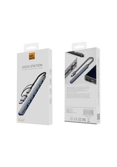 Nettech Nt-ot03 Usb Host To Type-c Dönüştürücü Gri