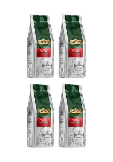 Jacobs Banquet Medium Espresso Beans Çekirdek Kahve 4 x 1 KG