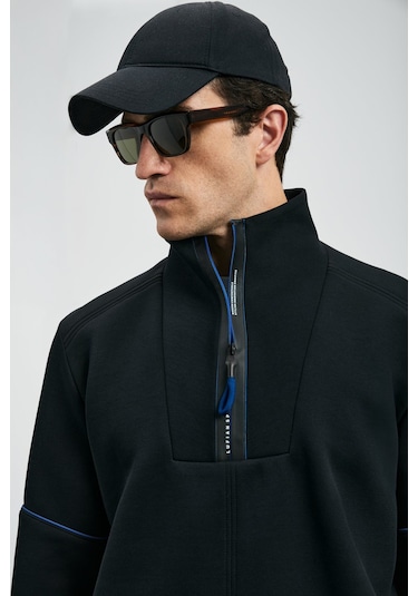 Lufian Erkek Art Sweatshirt 112030191 Siyah Siyah