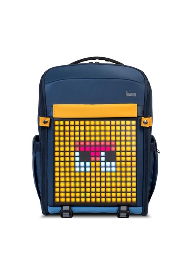 Divoom Pixoo S Mavi LED Ekranlı APP Kontrollü Akıllı Su Geçirmez Laptop Sırt Çantası-15-15.6" Mavi