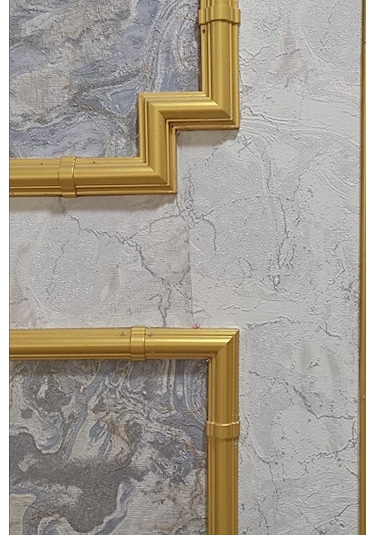 Beyaz Altın 2,5 Cm Çıta Uyumlu Dekoratif M Köşe Motifi