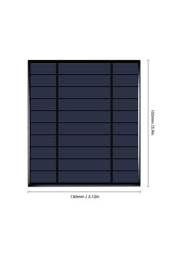 Mufunye 2.5w 5v Polikristalin Silikon Güneş Paneli Timsah Klipsli Güneş Hücresi Dıy Güç Şarj Cihazı İçin