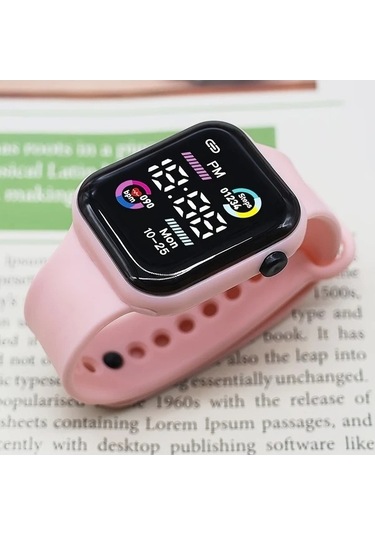 Trendooze Gaojunshop01 Yeni Dış Ticaret Spor Saati - Siyah Kare Dijital Koşu Saati Işıkta Parlak Siyah