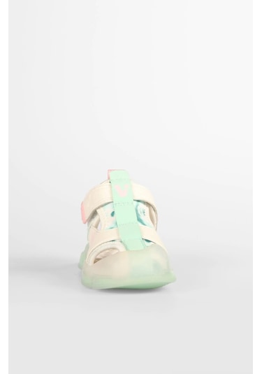 Vicco Live Kız Bebe Beyaz Işıklı Phylon Sandalet Beyaz