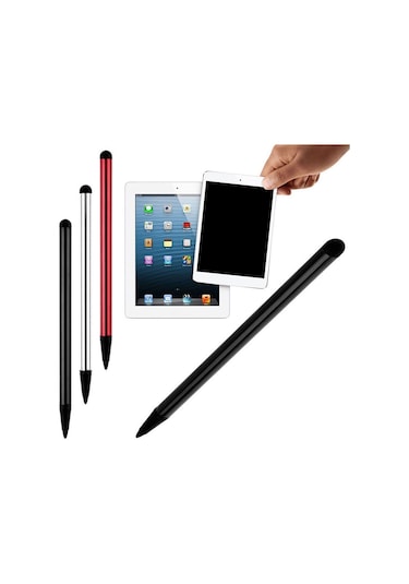 Cbtx Pürüzsüz Yazma Fonksiyonlu Dokunmatik Ekran Stylus Kalem 2 Adet Gümüş