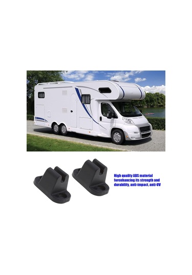 2x T Şeklinde Kapı Durdurucu Tutucu Kiti Durdurucu Tutucu Karavan Karavan İçin Uyumlu Siyah Plastik Tutucu