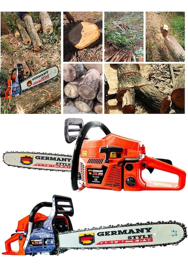 Germanystyle Grm-9063 3 Hp Benzinli Ağaç Kesme Motoru Bıçkı 52 Cc