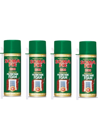 4 Ad Somafix 300 ML Poliüretan Köpük Iç Çelik Kapı Pencere