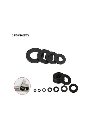 25/50/100 Adet M3 M4 M5 M6 M8 M10 M12 Siyah Yalıtım Sızdırmazlık Halkaları Kauçuk Düz Yıkama Contası Vidalı Cıvata M10x20mm 50pcs