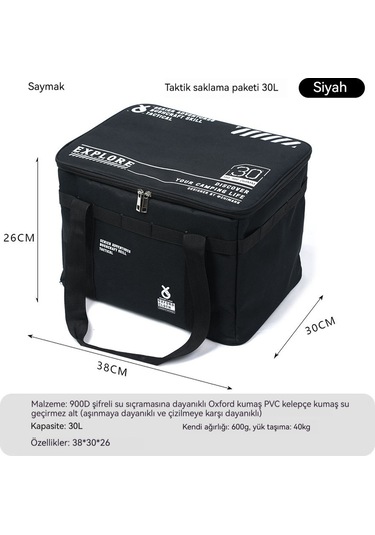 Jian Fan Saha Taktik Saklama Çantası Büyük Kapasiteli Yeşil Black