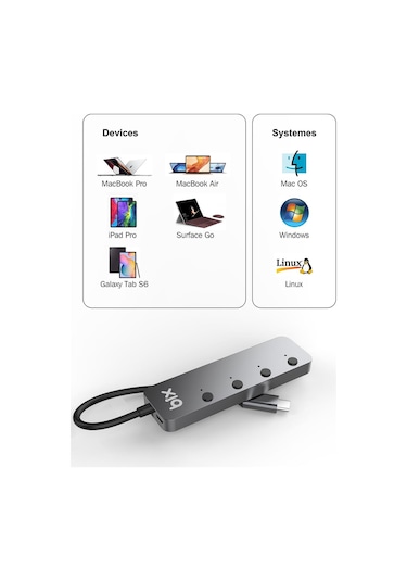 Bix BX20HB 5Gbps Type-C to USB 3.2 Gen1 4 Port Hub Çoklayıcı