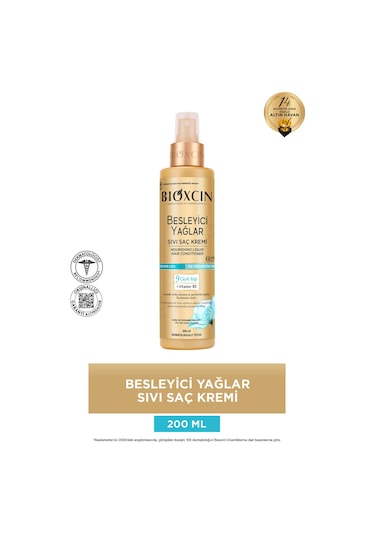 Bioxcin Besleyici Yağlar Sıvı Saç Kremi 200 ml - Sülfatsız. Kuru Ve Yıpranmış Saçlar Saç Dökülme Karşıtı