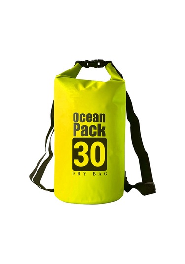 Dianziye "30l Çift Omuzlu Pvc Su Geçirmez Sırt Çantası - Kamp, Yüzme Ve Doğa Sporları İçin" Sarı