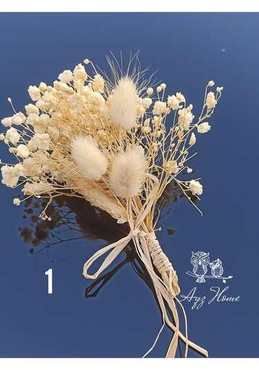 Doğal Kuru Çiçekli Söz Nişan Kurdele Makası