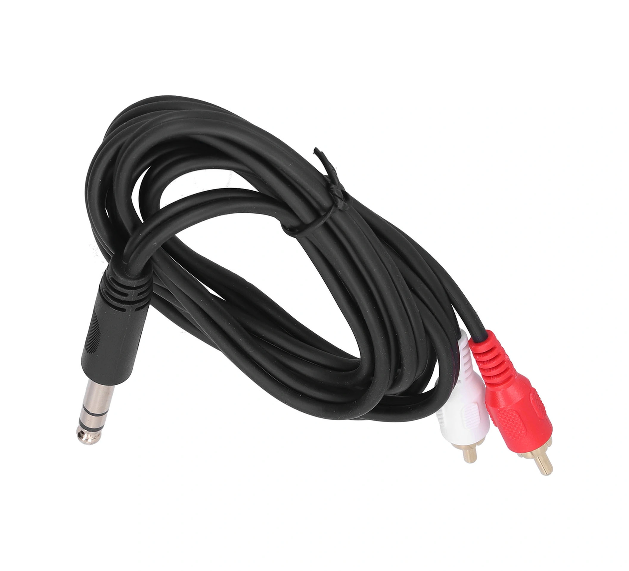 Shineyee 1.5 Metre Uzunlukta 6.35mm Erkekden Çift Rca Erkeğe Ses Kablosu - Mikser Ve Hoparlör Bağlantısı İçin Kaliteli Pvc + Bakır Malzeme