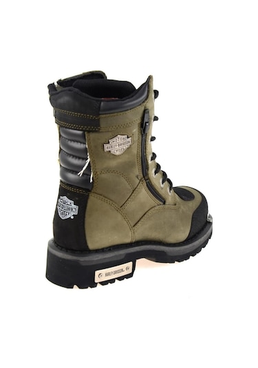 Harley Davidson Riddick Olive Crazy Deri Kadın Bot 001