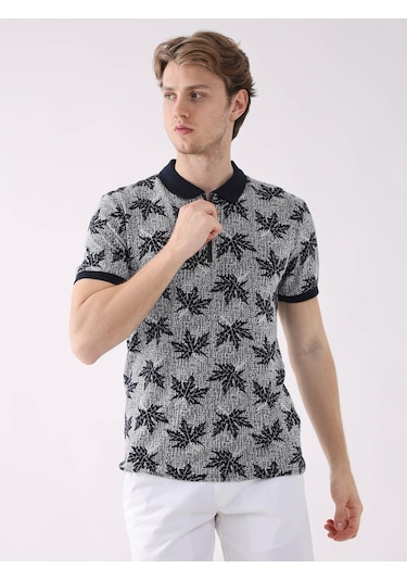 Dufy Lacivertvert Erkek Regular Fit Polo Yaka Tshirt - 93995 Lacivert