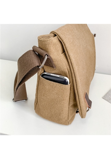 Moda Günlük Çok Amaçlı Kanvas Omuz Çantası Mh7022 Kahverengi