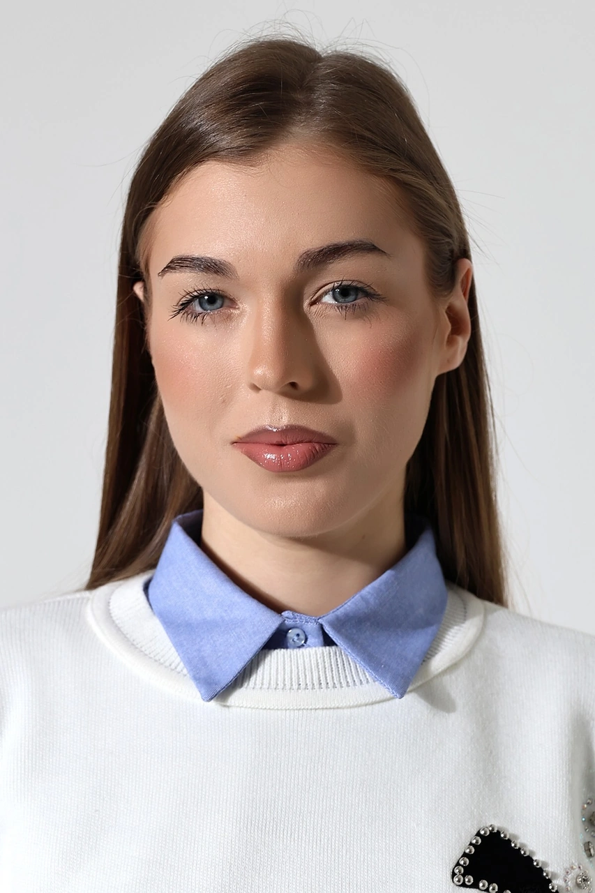 Schık Schık Pamuklu Yakalı Çıkarılabilir Yarım Gömlek İndigo Sckwm24gml01 Indigo