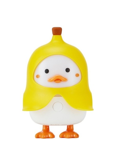 Soulader Sevimli Ördek Şeklinde Müzikli Çocuk Odası Aydınlatması Yatak Başı Dekoratif Fon Işığı Beyaz