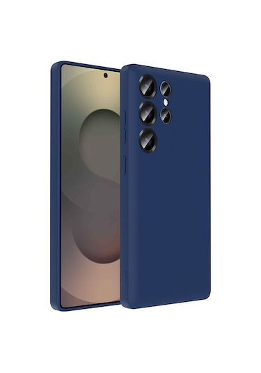Toyigoo Galaxy Uyumlu S25 Ultra Kılıf Kamera Korumalı Kartlık Hazneli Tygo Vitra Kapak - Laciver Lacivert