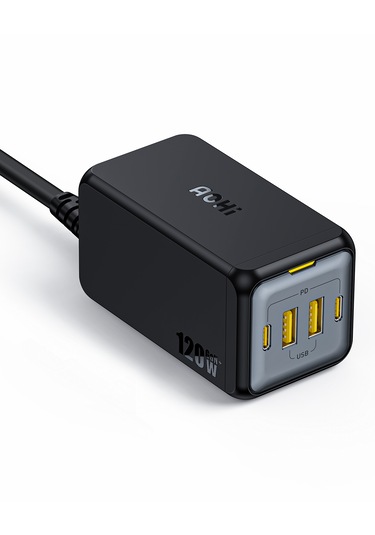 Aohi Magcube 4 Portlu Masaüstü Usb Şarj İstasyonu, Gan+ 120w