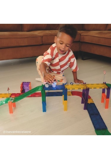 Cleverclixx Race Track Manyetik Bloklar, Intense 65 Parça