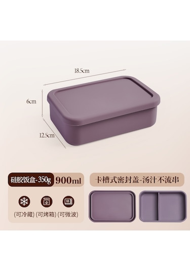 Mikrodalga Fırında Isıtılabilir Silikon Yemek Kabı C-5 Lila