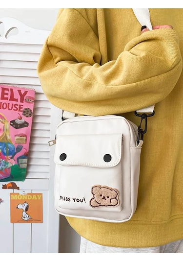 Tirbi Çocuklar İçin Gençler Omuz Çapraz Omuz Çantası 430415583 Beyaz