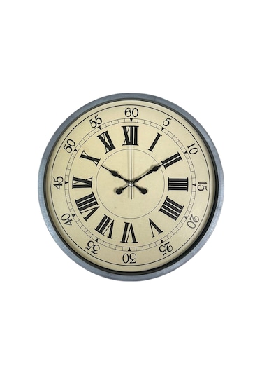 Zentime 36 Cm Gri Dekoratif Duvar Saati çok Renkli