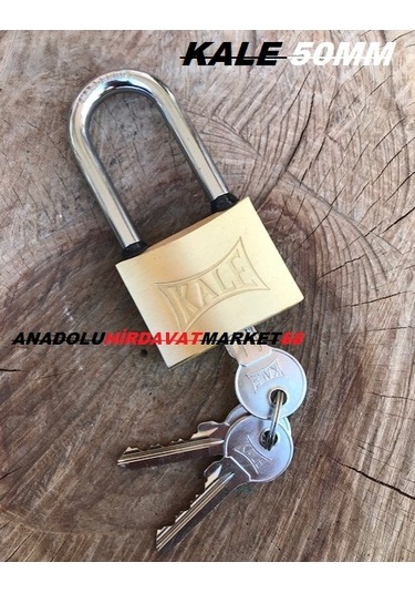 Kale Uzun Pirinç Asma Kilit 50mm Paslanmaz Çelik Asma Kilit