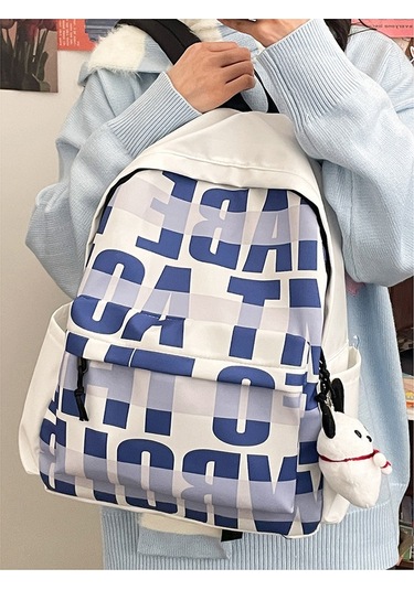 Japon Sevimli Kolej Tarzı Okul Çantası-mavi