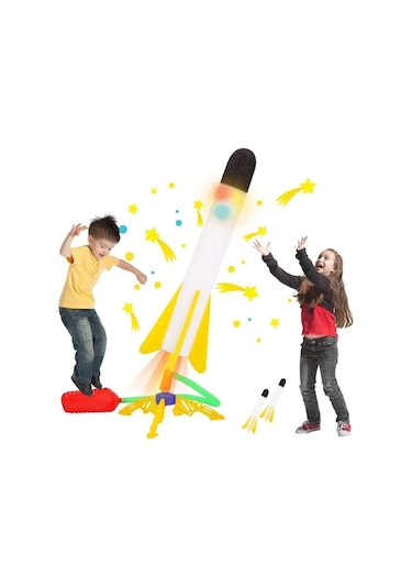 Air Rocket Oyuncak 2 Roket ve Havalı Roketatar Tekli Açık Hava Oy